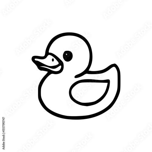 cute rubber duck outline drawing