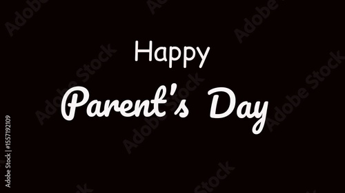 Happy parents day a cheerful greeting card design for a joyous celebration with black background