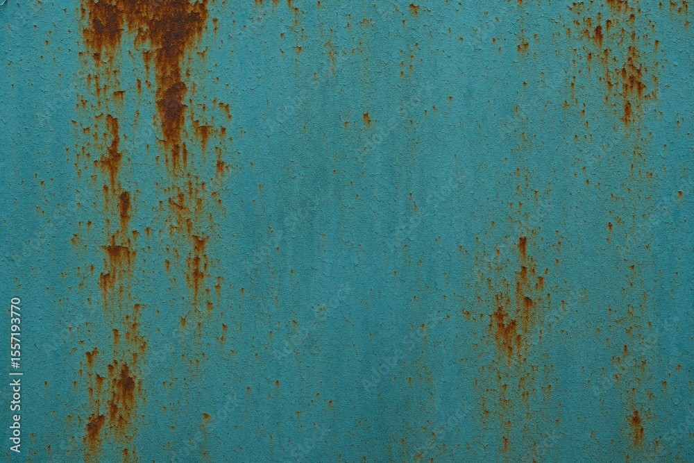 Aged metallic background with blue rust and painted surface Aged metallic background with blue rust and painted surface