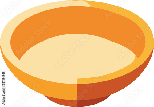 Assiette vide stylisée en lowpoly 3D