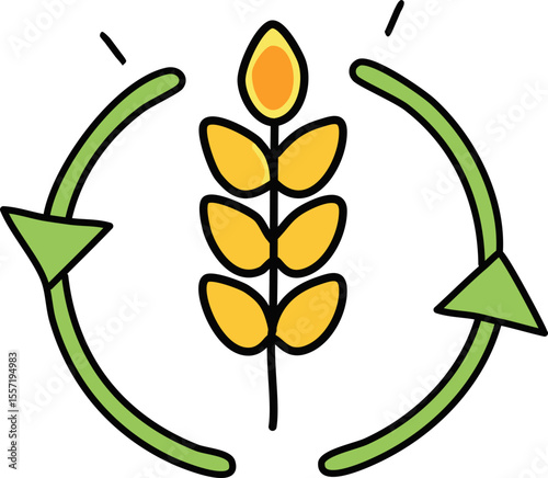 Icône de rotation des cultures agricoles