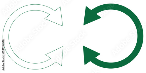 circle arrow icon set. refresh and reload icon set