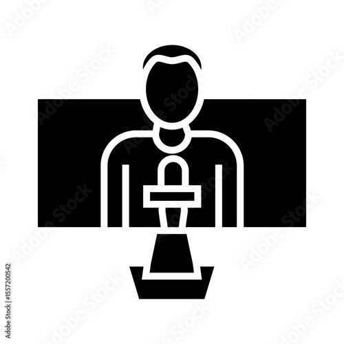 TV Host Icon Design
