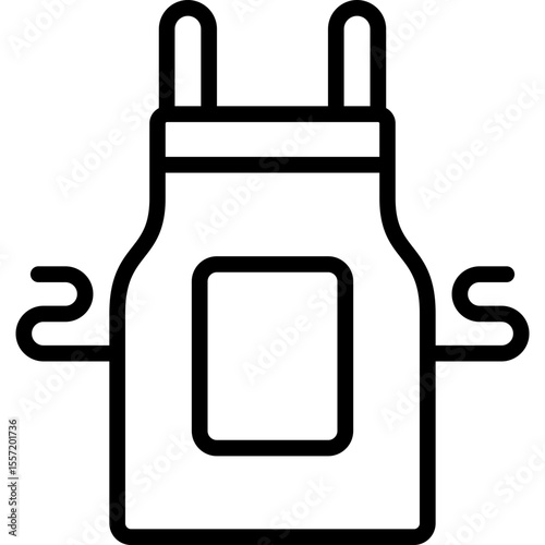 apron icon illustration design with outline