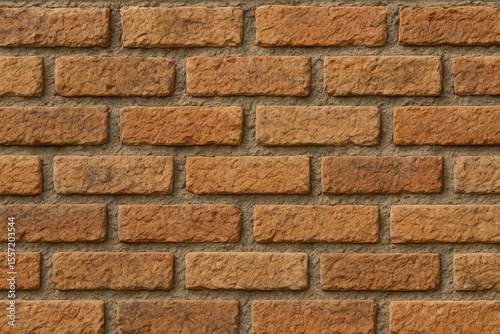 Detailed view of a rugged brick wall surface