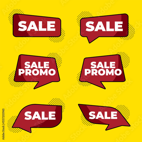 Premium Vector Promo Sale labels tags collection