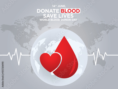 World Blood Donor Day – 14th June
Give blood, give life humanitarian aid, medical treatment, national, blood bag, isolated, volunteer, international, cells, healthy, world blood donor day, template,