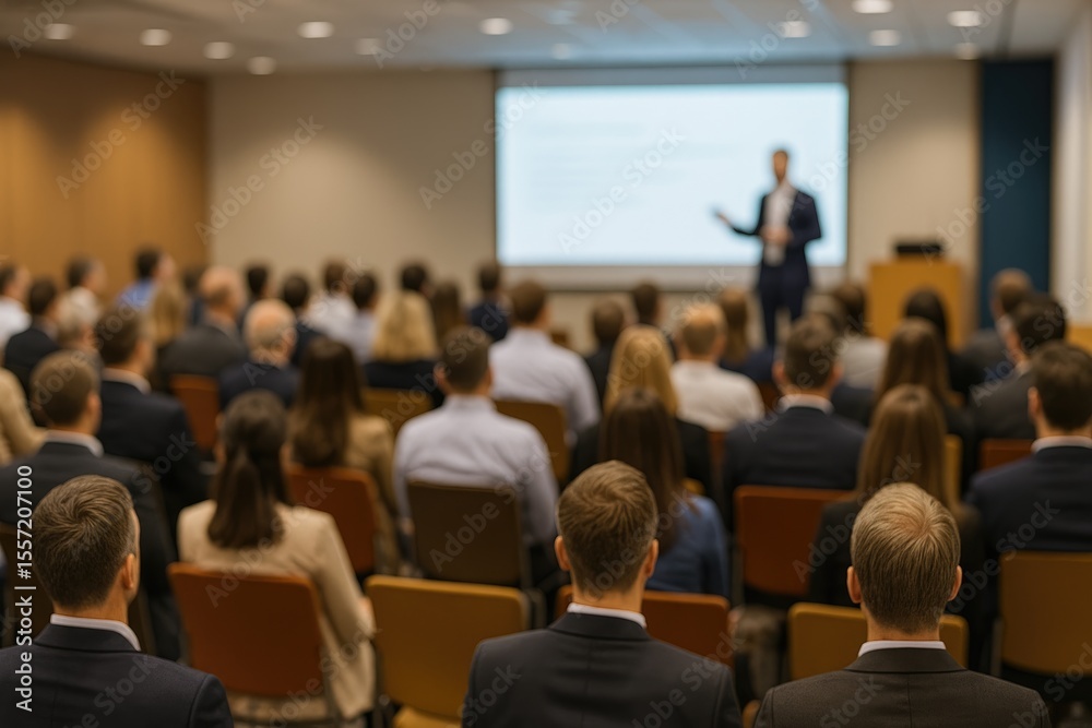 Obraz premium Conference with a blurred background