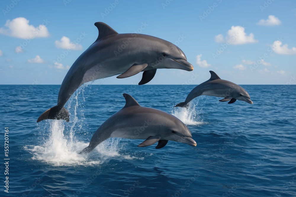 Fototapeta premium Dolphin Leaping Out of Water