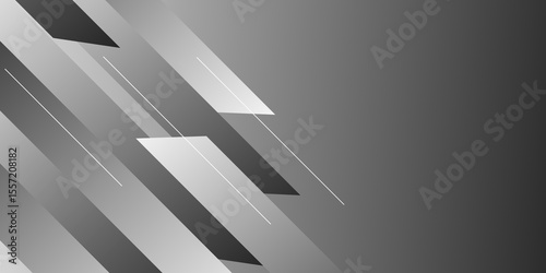 Abstract lines pattern technology on gray gradients background. Vector illustration abstract graphic design banner pattern background template. Modern gray abstract vector long banner background.