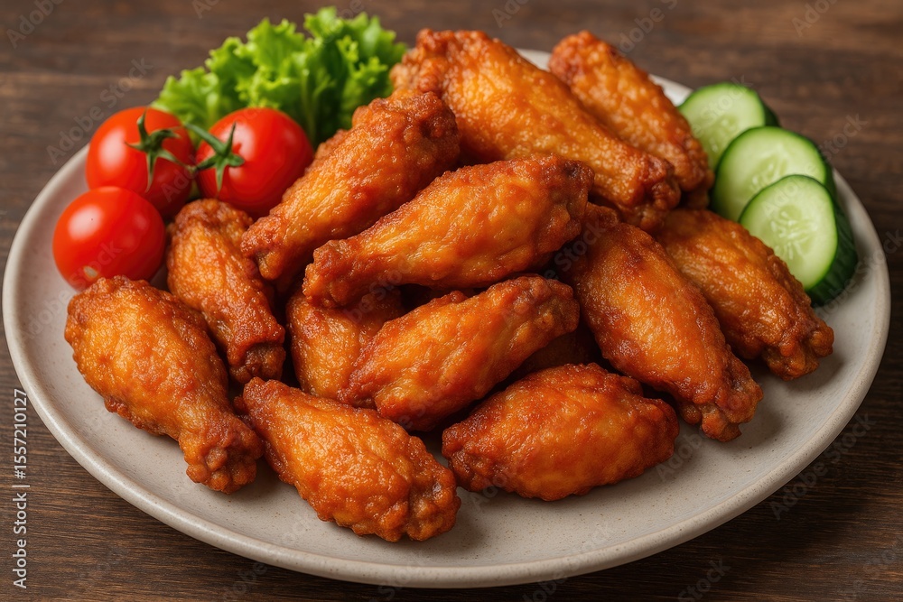 Tasty crispy chicken wing delicacies Tasty crispy chicken wing delicacies