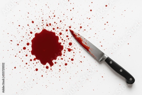 Concept of criminal activity involving violence and assault on a plain white backdrop