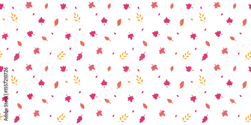 Autumn Leaves Pattern: A charming autumnal pattern featuring scattered leaves in warm shades of red and gold, perfect for adding a touch of seasonal charm to your designs.