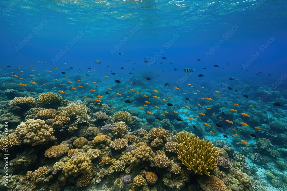 Fototapeta premium Underwater Ecosystem of Coral Reefs