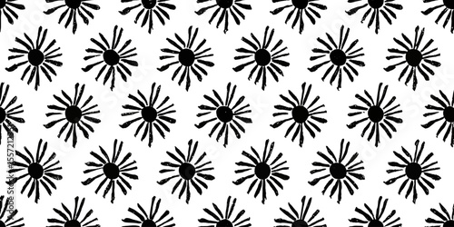 Abstract Floral Pattern: An artful arrangement of stylized flower elements, meticulously crafted, forming a mesmerizing and versatile decorative pattern. 