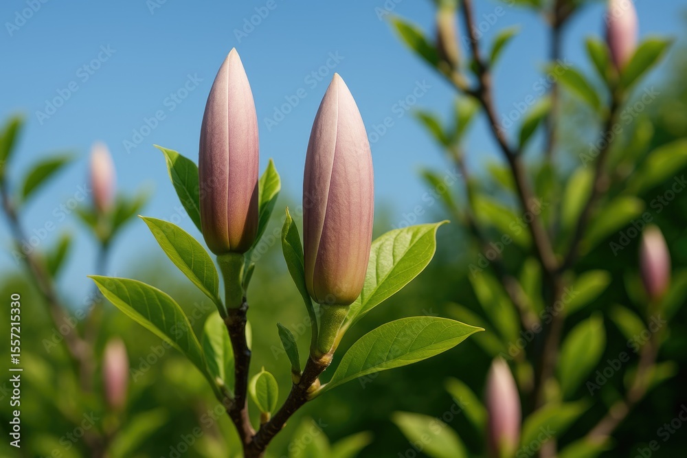 Obraz premium Dried Magnolia Buds Just Before Blooming