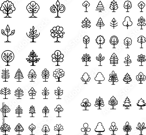 tree icon nature forest plant tree design leaves wood trunk branches green tree symbol tree silhouette plant symbol environmental oak pine deciduous evergreen woodland garden tree bra
