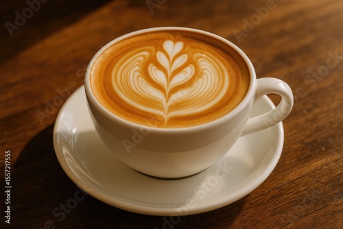 Enjoying a warm latte to start the day