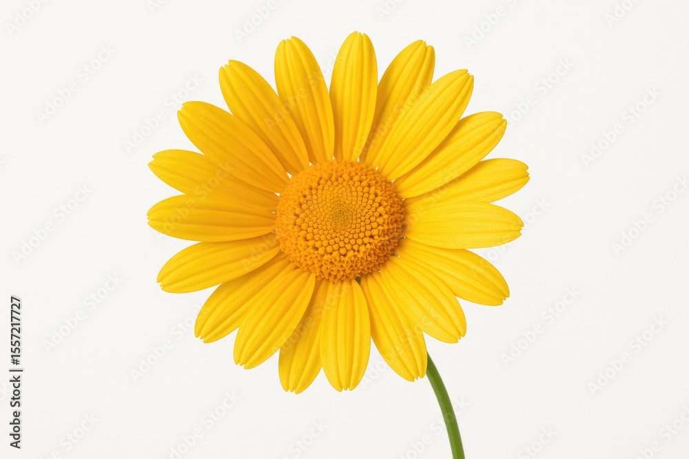 Bright yellow daisies against a plain white backdrop Bright yellow daisies against a plain white backdrop