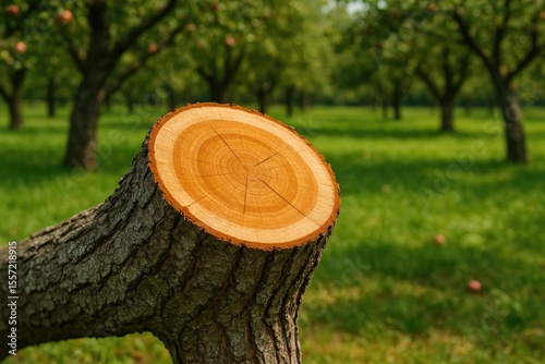 Cutting down an apple tree for wood