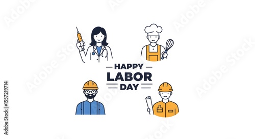 Wallpaper Mural  labor day vector art Torontodigital.ca