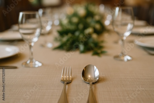 A fork and spoon resting on a surface