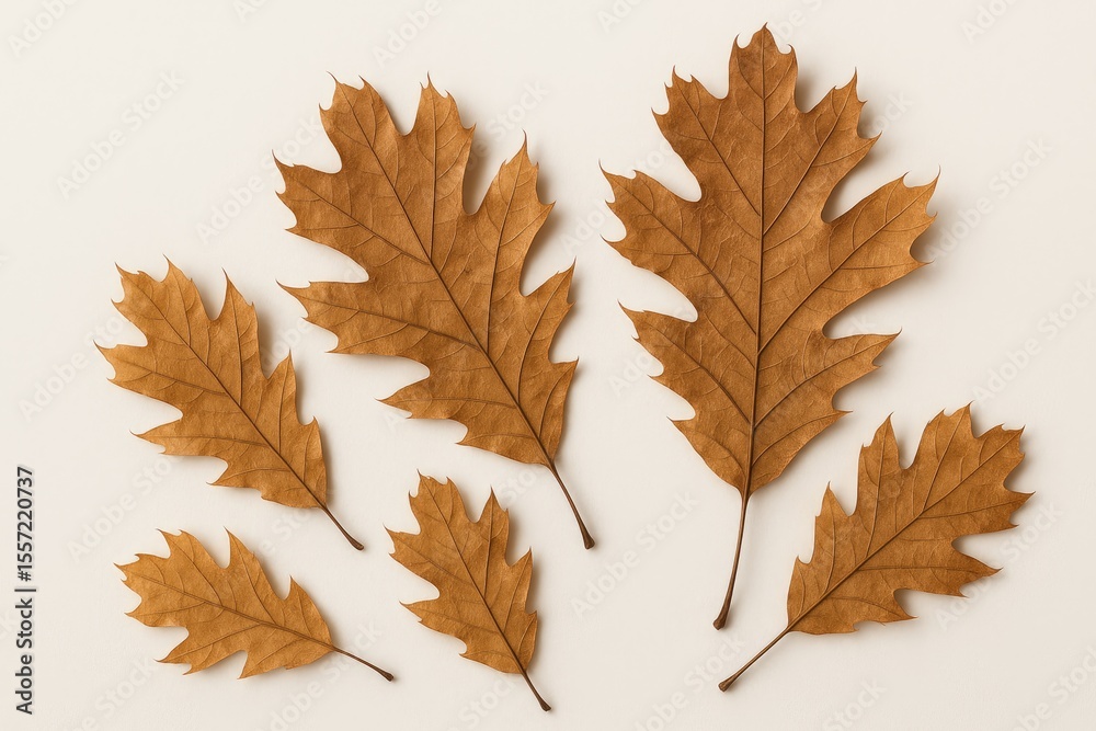 Fototapeta premium Crushed oak foliage for drying purposes