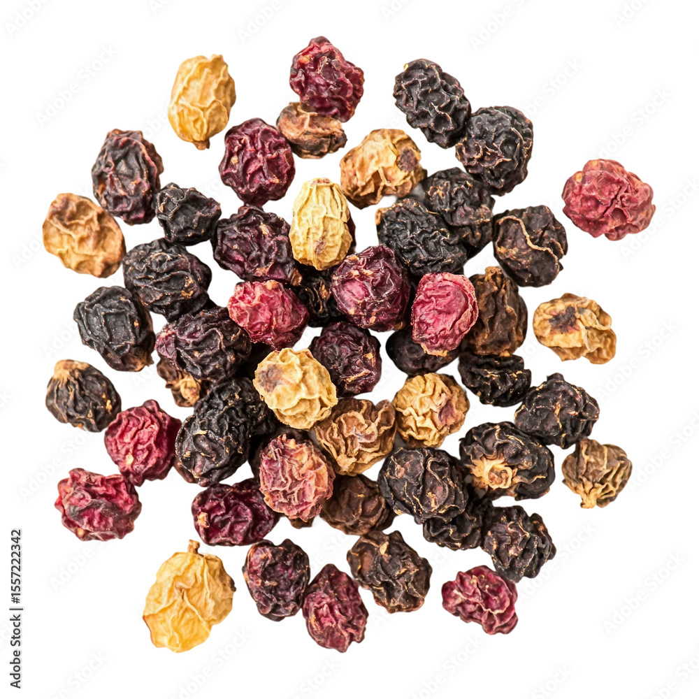 Obraz premium Top view, Dried Mulberries. isolated [Transparent Background PNG]