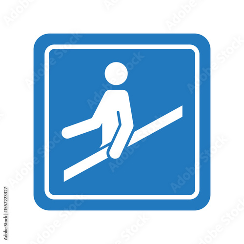 Use Handrail Safety Blue Sign