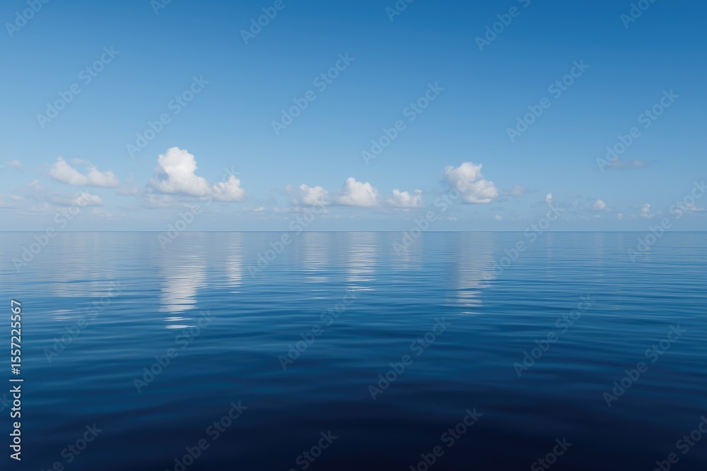 Fototapeta premium A tranquil sea with glass-like calmness