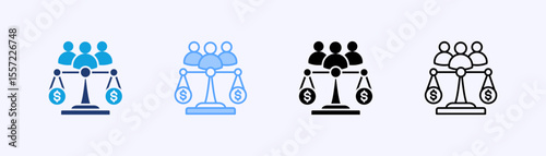 Equity Icon Set Multiple Style Collection