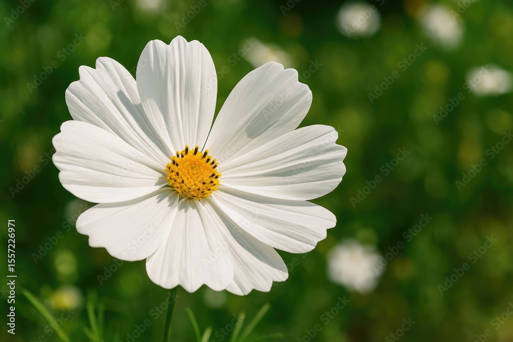 Fototapeta premium Stunning white blossom blooming in the outdoor garden
