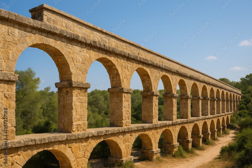Fototapeta premium An ancient structure used for transporting water to communities