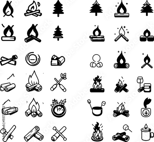 marshmallow icon campfire roasting sweet snack camping fire outdoor treat toasted camping snack sugar dessert campfire treat marshmallow roasting food summer fun camping food marshmal