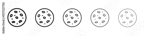 Thalassaemia iconBlack linear bold and thin strokes set