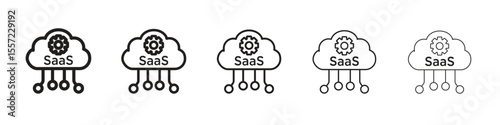 SaaS icon vector, Symbol, logo illustrations