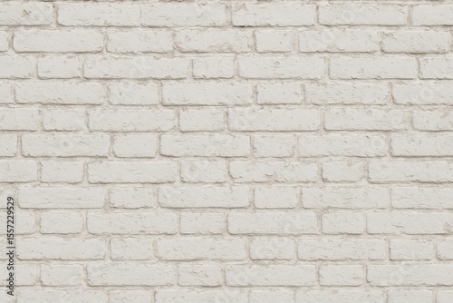 Vintage distressed white brick wall design for background
