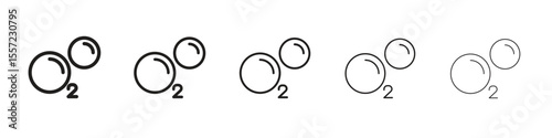Oxygen O2 icon vector, Symbol, logo illustrations