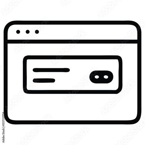Outline of a web browser window with an embedded card form