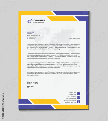 Creative Modern Company Letterhead Template