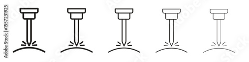 Laser machine icon vector, Symbol, logo illustrations