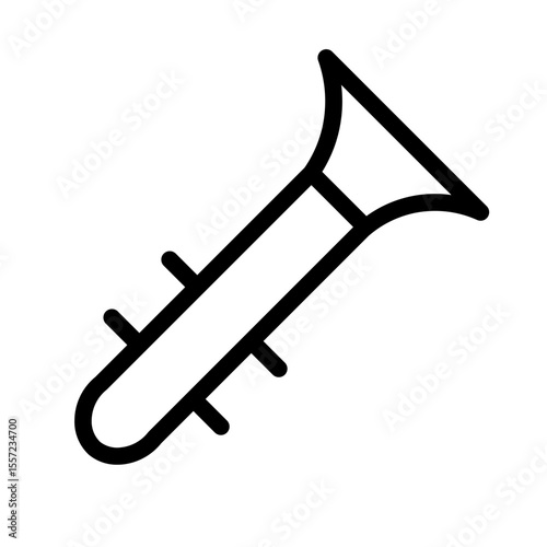 trumpet line icon
