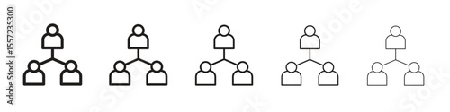 Coordinate iconBlack linear bold and thin strokes set