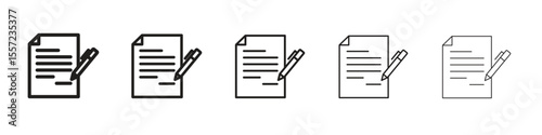 Contract iconBlack linear bold and thin strokes set