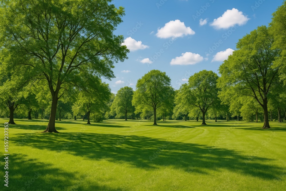 Naklejka premium Lovely afternoon spent outdoors in the park