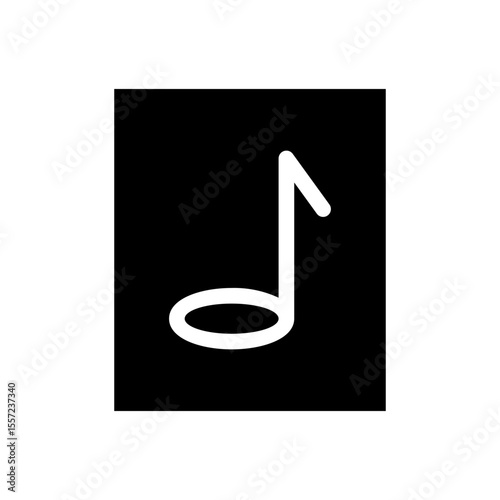 quaver glyph icon