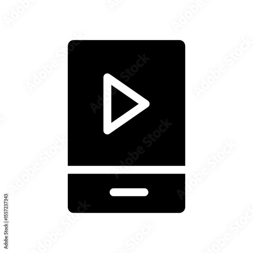 music player glyph icon