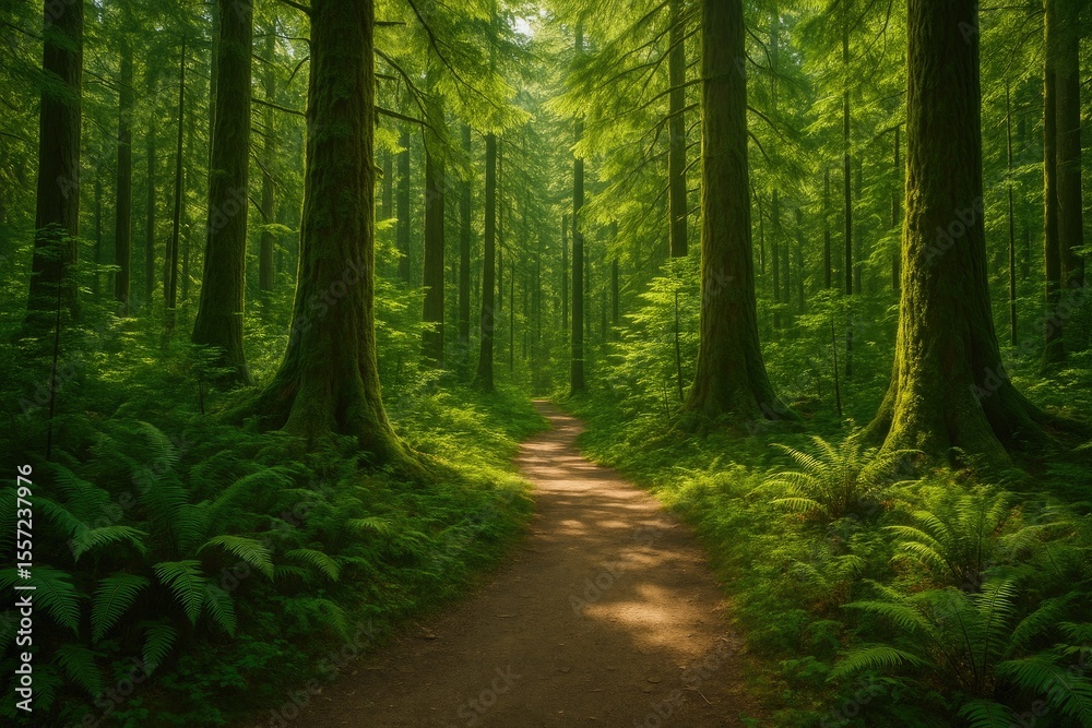 Obraz premium Journeying across an ancient woodland