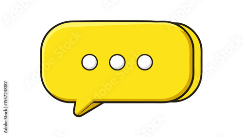 3d chat icon isolated on a white background 