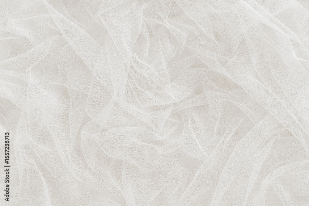 Obraz premium White crumpled tulle as a background